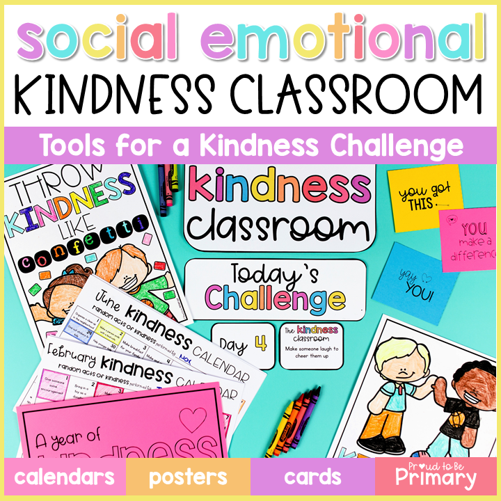 Kindness Classroom Challenge + Calendars - Social Emotional Learning SEL