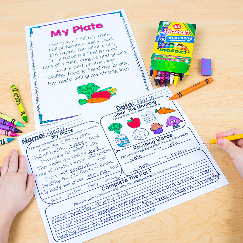 Poem of the Week Poetry Activity Mats for November