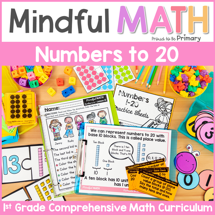 Numbers to 20 - First Grade Mindful Math